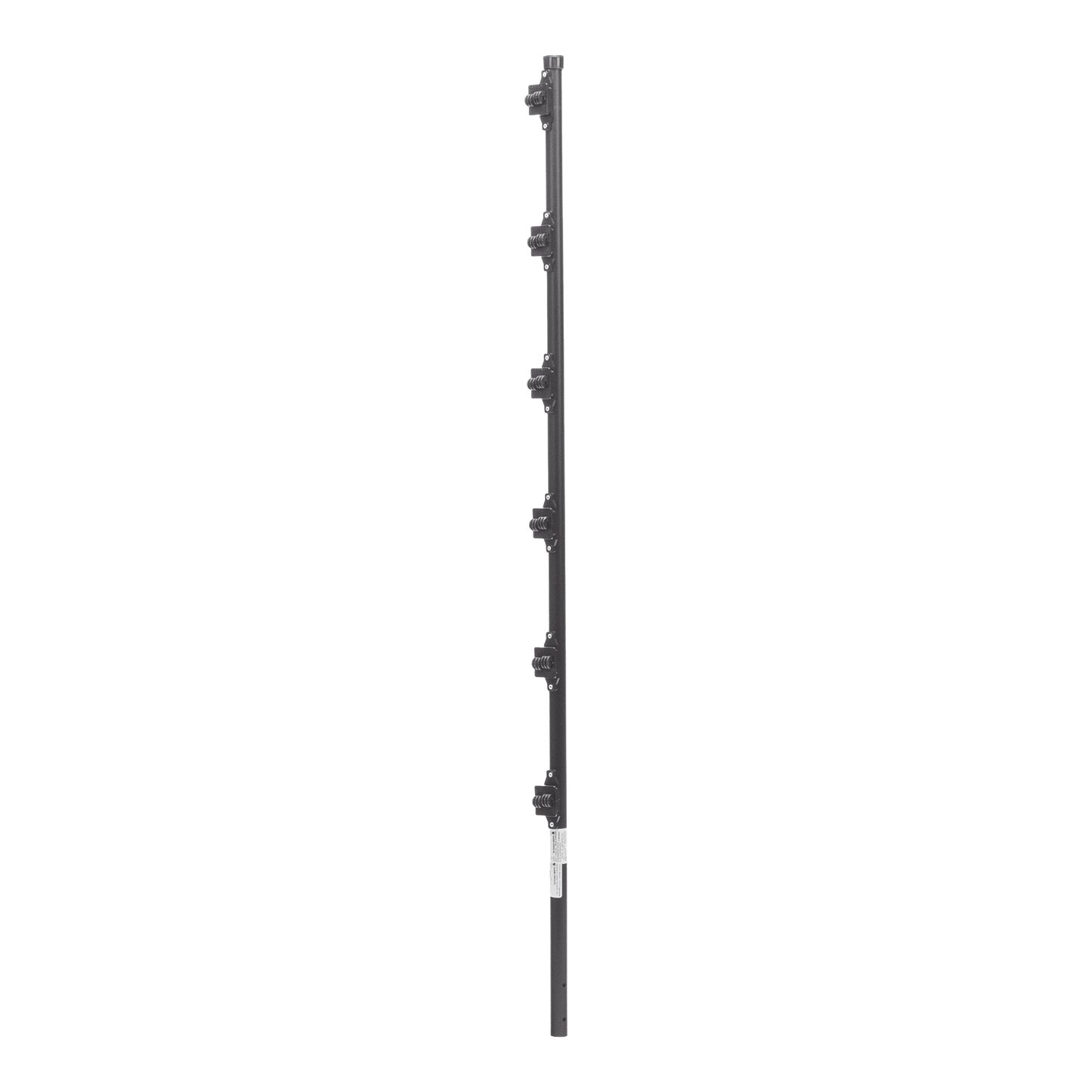 SYS-POST-10B|Poste con 6 Aisladores de PASO para Cerca Electrificada. Tubo Galva. de 1.4m, cal. 18 de 1" Diam. + Pintura Negra.