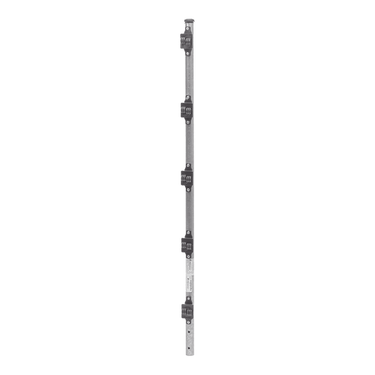 SYS-POST-3-R2|Poste de Paso de 1m para Cerca Electrificada de Tubo Galvanizado cal. 18 de 1"Diam. con 5 Aisladores Instalados.