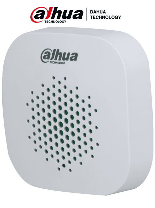 DAHUA DHI-ARA12-W2 -Sirena Inal?ímbrica Interior / 105 dB +- 3 / 3 Niveles de Volumen / Led Indicador / Alarma de Bater?¡a Baja / Medici??n de Temperatura / Funci??n de Salto de Frecuencia / #AlarmasDahua