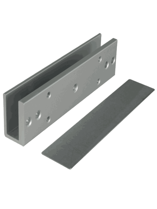 ZKTECO LMB120U - Soporte en U para montaje en puerta de vidrio sin marco, compatible con contrachapa magn?®tica Modelo LM120 clave ZKT0850001