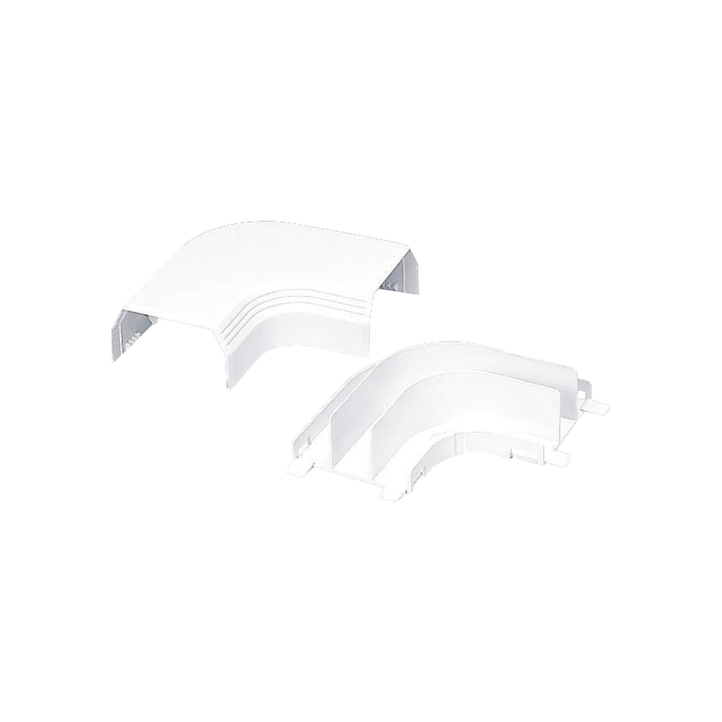 T45RAIW|Curva de radio controlado, para uso con canaleta T45, Material PVC Rígido, Color Blanco Mate