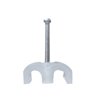 TD-C46|Grapa doble para cable redondo de 4mm color transparente (100pzs) (3401-00100)