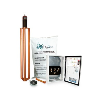 TG-70K|Kit de puesta a tierra de 70 A con Electrodo, Filtro, Acoplador y Compuesto H2Ohm.
