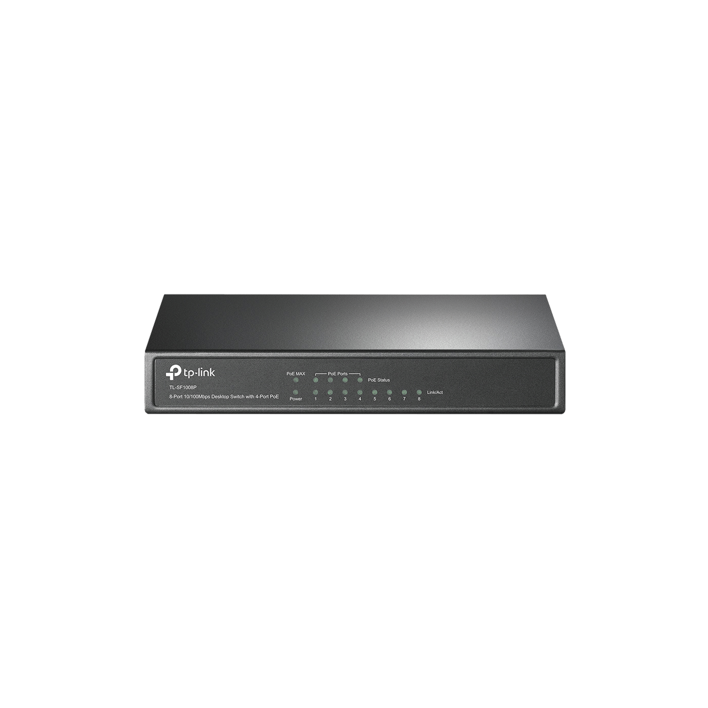 TL-SF1008P|Switch PoE+ No Administrable / De Escritorio 8 puertos 10/100 Mbps / 4 puertos PoE af/at Inteligente / Presupuesto 66 W / Hasta 250 metros