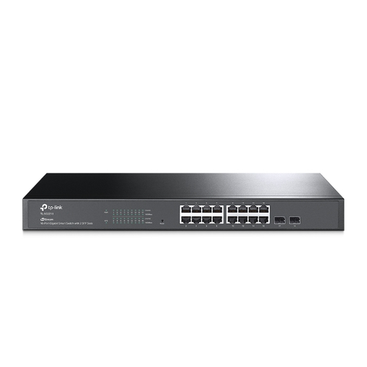 TL-SG2218|Switch Omada SDN Administrable / 16 puertos Gigabit y 2 puertos SFP / Funciones sFlow, QinQ y QoS / Administraci??n centralizada OMADA