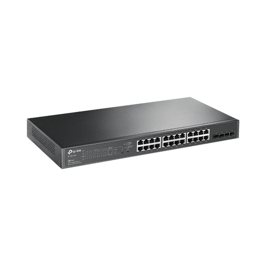 TL-SG2428P|Switch PoE JetStream SDN Administrable 24 puertos 10/100/1000 Mbps + 4 puertos SFP, 24 puertos PoE, 250W, administraci??n centralizada OMADA SDN
