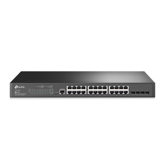 TL-SG3428|Switch Omada SDN Administrable / 24 puertos Gigabit y 4 puertos SFP / Funciones sFlow, QinQ y QoS / Administraci??n centralizada OMADA