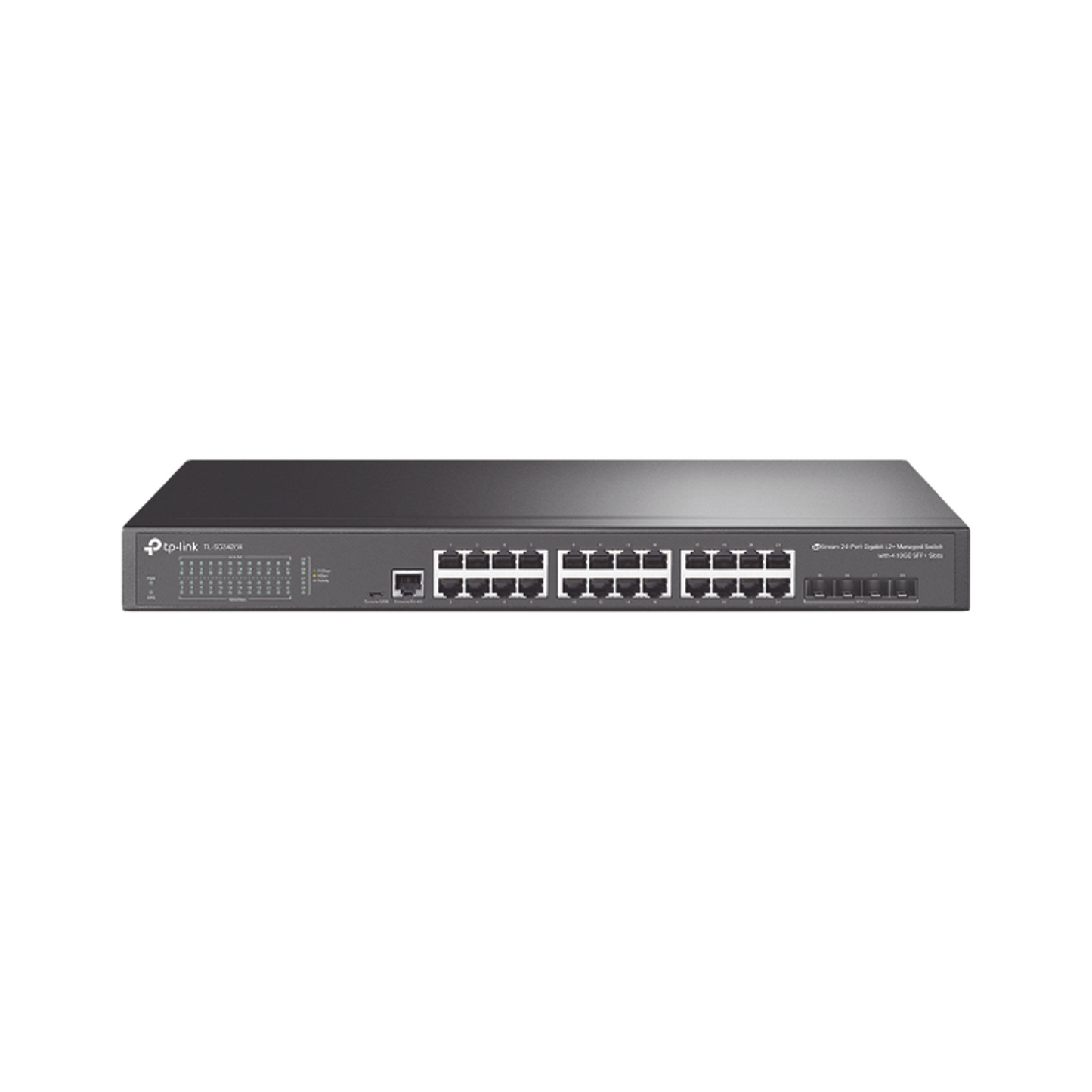 TL-SG3428X|Switch Omada SDN Administrable / 24 puertos Gigabit y 4 puertos SFP+ / Funciones sFlow, QinQ y QoS / Administración centralizada OMADA