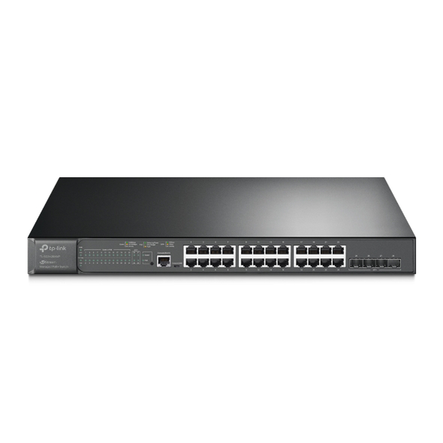 TL-SG3428XMP|Switch PoE+ JetStream SDN Administrable 24 puertos 10/100/1000 Mbps + 4 puertos SFP+, 24 puertos PoE+, 384W, administraci??n centralizada OMADA SDN
