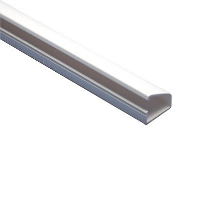 TMK-1020|Canaleta blanca tipo bisagra de PVC auto extinguible, con cinta adhesiva, paquete con 4 piezas de 20x10x1100mm (5101-01272)