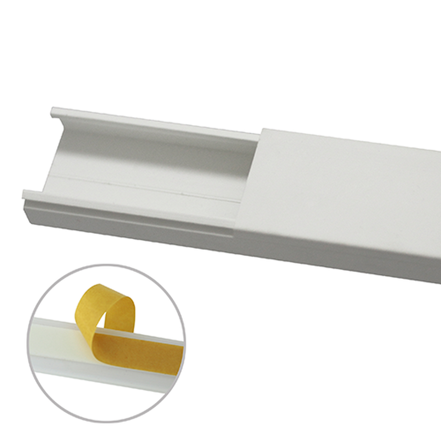 TMK-1735-SD-CC|Canaleta en color blanco sin divisi??n, 35 x 17 mm tramo 6 pies, con cinta adhesiva (5301-21262)