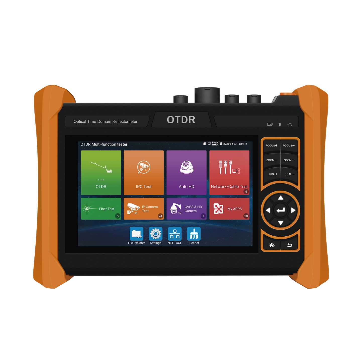 TPTURBO4KOTDR|Probador de V?¡deo y OTDR / Pantalla LCD de 7" / IP ONVIF / 8MP TVI + 8MP CVI + 8MP AHD + SDI/EX?SDI + Cable TDR / Prueba de Red de Fibra ?ôptica