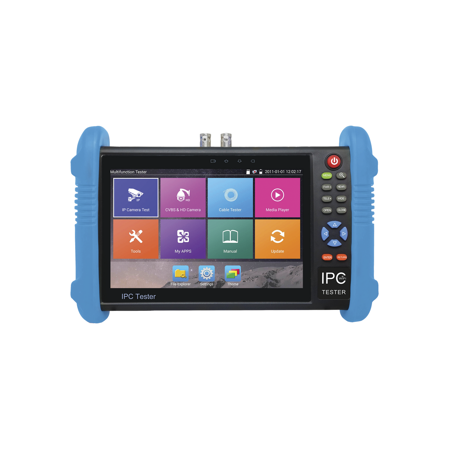 TPTURBO8MP|Probador de V?¡deo Android con Pantalla LCD de 7" para IP ONVIF / HD-TVI (8MP), HD-CVI (8MP) y AHD (5MP) / Wi-Fi, Scanner IP, WiFi, entrada HDMI