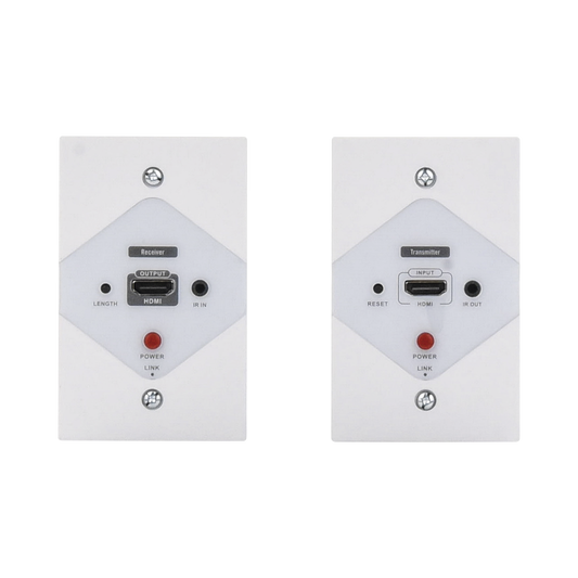 TT372W|Kit Extensor HDMI en PLACAS DE PARED para distancias de 40 metros / Resoluci??n 1080P @ 60 Hz / Cat 6/6A/ 7 / HDR/ Cero Latencia / Soporta Control Remoto / Placa de pared de 2.74 x 4.49ÔÇØ (tama??o est?índar de EE.UU.).