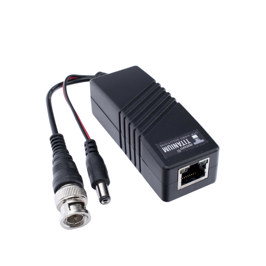 TT4816PVTURBOTX|(TRANSCEPTOR) TRANSMISOR ACTIVO para Kits KITTT4PVTURBOX, KITTT8PVTURBOX, KITTT16PVTURBOX y KIT-TT16PVTURBOX-RX / Regula el voltaje de 36 Vcc a 12Vcc / HD-TVI/CVI/AHD/CVBS / Se instala del lado de la cámara.