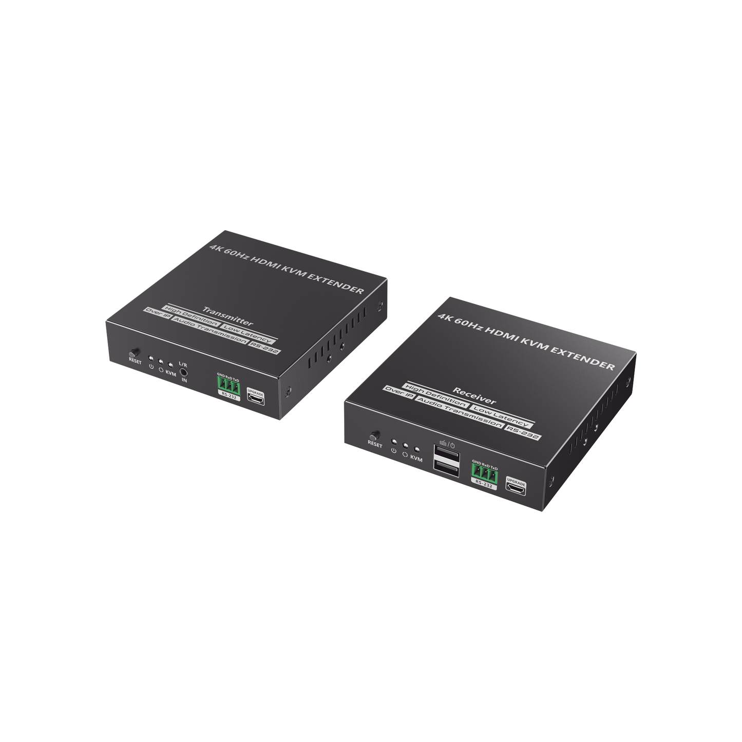 TT582KVM|Kit Extensor KVM (HDMI y USB) hasta 120 metros | Transmite el Video y Controla tu DVR vía USB a distancia | Soporta resolución 4K @60Hz | Cat 6, 6a y 7 | Salida Loop en el Tx para visualización local
