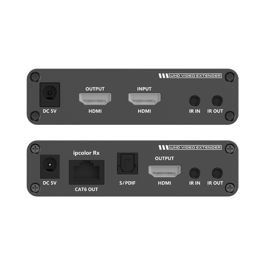 TT-676|Kit Extensor HDMI hasta 700 metros con Conexi??n en Cascada / 4K @ 60 Hz/ Cat 6, 6a y 7 / IPCOLOR / CERO LATENCIA / SIN COMPRIMIR / Salida Loop / IR bidireccional / Puerto S/PDIF / Soporta ARC / Soporta 10 TT-676-Rx.