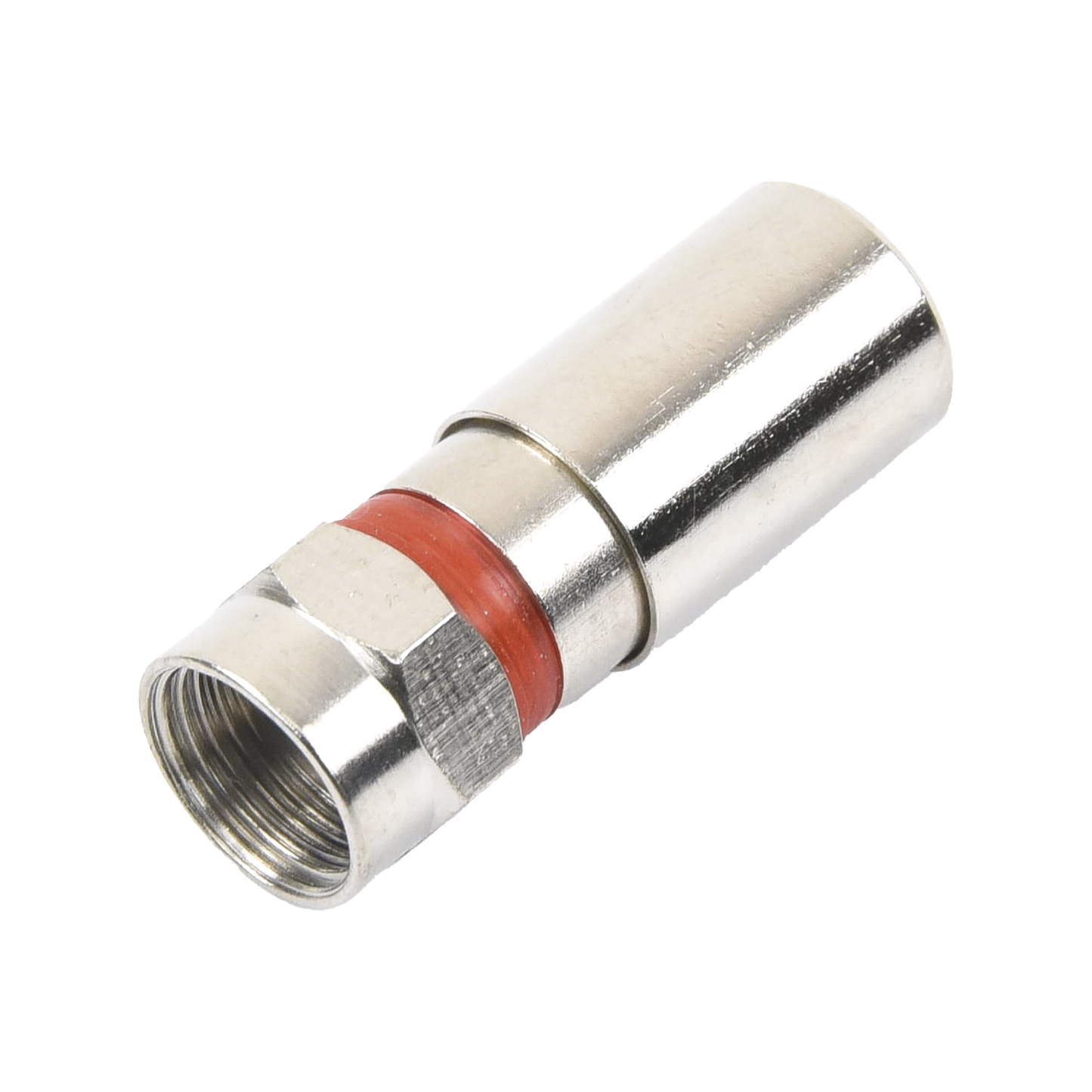 TT-CON-510-RG59|Conector F Macho de Compresi??n, Met?ílico para cable RG-59, Cuerpo de Bronce Niquelado.
