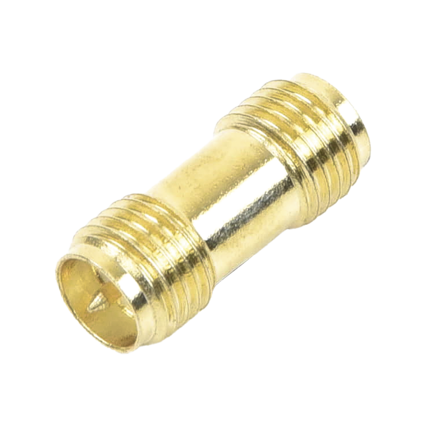 TT-COU-SMA-2RP-F|Adaptador Barril de SMA Hembra Inverso a SMA Hembra Inverso, Oro/ Oro/ Tefl??n,