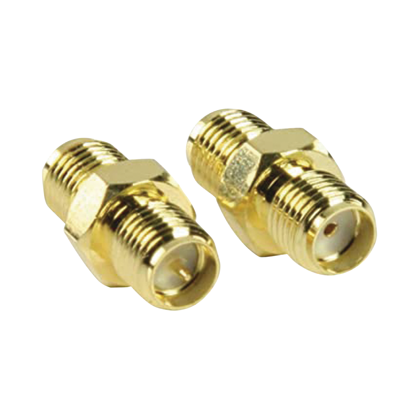 TT-COU-SMA-RPF-SF|Adaptador en L?¡nea de Conector SMA Hembra Inverso a SMA Hembra, Oro/ Oro/ Tefl??n,