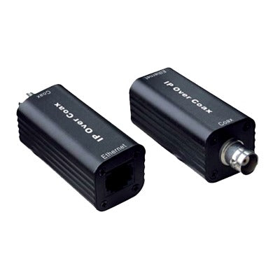 TT-IP-CX|Kit EXTENSOR IP por cable CABLE COAXIAL para distancias de HASTA 200 m /REUTILIZA EL CABLEADO EXISTENTE PARA CONECTAR C?üMARAS IP / No Requiere Energ?¡a / Transmisi??n en Tiempo Real / Protecci??n Contra Sobretensiones Incorporada.