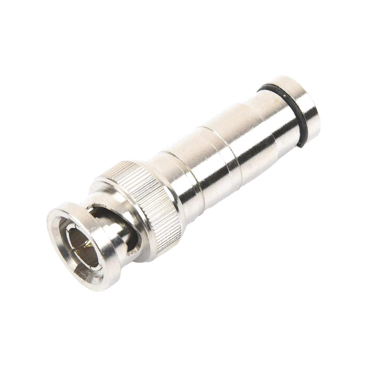 TT-RG-16|Conector BNC Macho en 75 Ohm, de Compresi??n Axial para Cable Coaxial RG-59/U, N?¡quel/ Oro/ Politetrafluoroetileno.