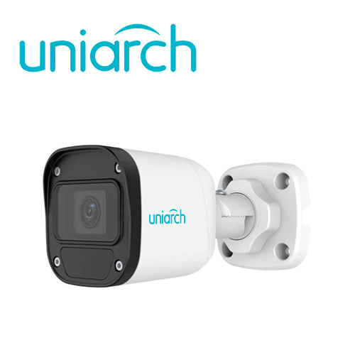 UAC-B115-F28|CAMARA ANALOGICA BULLET INTERIOR / EXTERIOR AHD/TVI/CVI/CVBS UNIARCH UAC-B115-F28 / 5MP / LENTE FIJO 2.8MM / 12VDC / IP67 / 20M IR / DWDR / PLASTICA