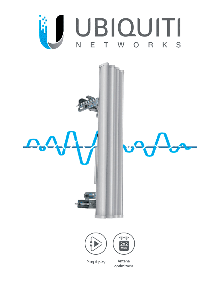 UBIQUITI AM-5G20-90 - Antena Sectorial Airmax 5GHz / Exterior / 20 dBi / 90 Grados apertura /Compatible con ROCKET R5AC LITE, ROCKET LTU, ROCKET RP-5AC-GEN2, ROCKET M5/  #OfertasUbiquiti #OfertasRedes #SUCURSALES