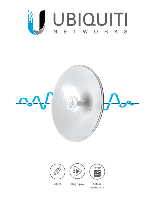 UBIQUITI ROCKETDISH RD-5G30-LW - Antena Direccional para Radio Conectorizado / 5.8GHz / Ganancia 30 dBi / MIMO / Dise??o Ligero/ # Ofertas Ubiquiti