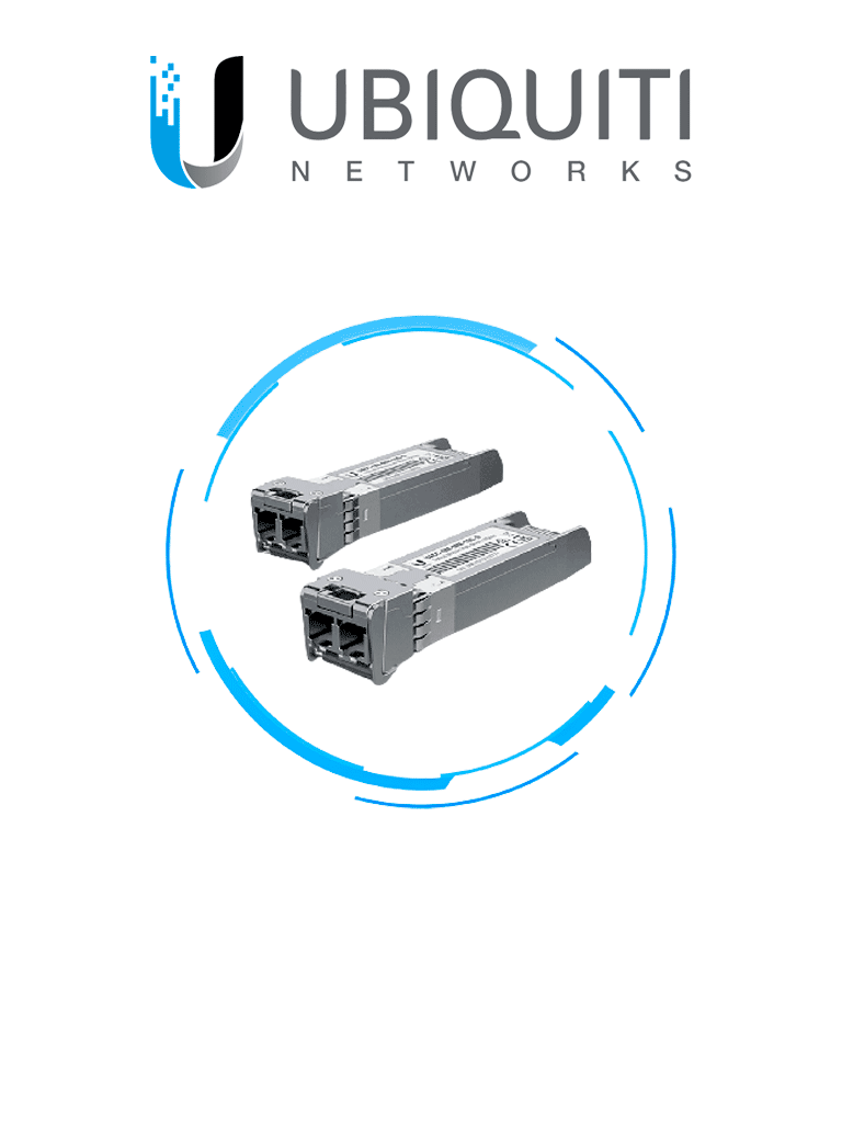 Ubiquiti UACC-OM-MM-10G-D-2- UFiber M??dulo SFP+ 10G/ Transceptor MiniGibic MultiModo 10 Gbps/ Distancia  de conexi??n 300m/ Conectores LC/ paquete de 2 piezas