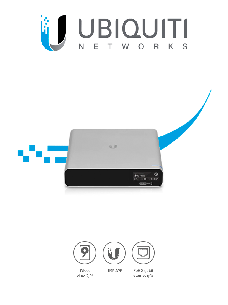 UBIQUITI UCK-G2-PLUS - Controlador UniFi Cloud Key / Procesador de 8 núcleos / 2GB RAM / 1TB Almacenamiento / Administración Unificada para Equipos UniFi