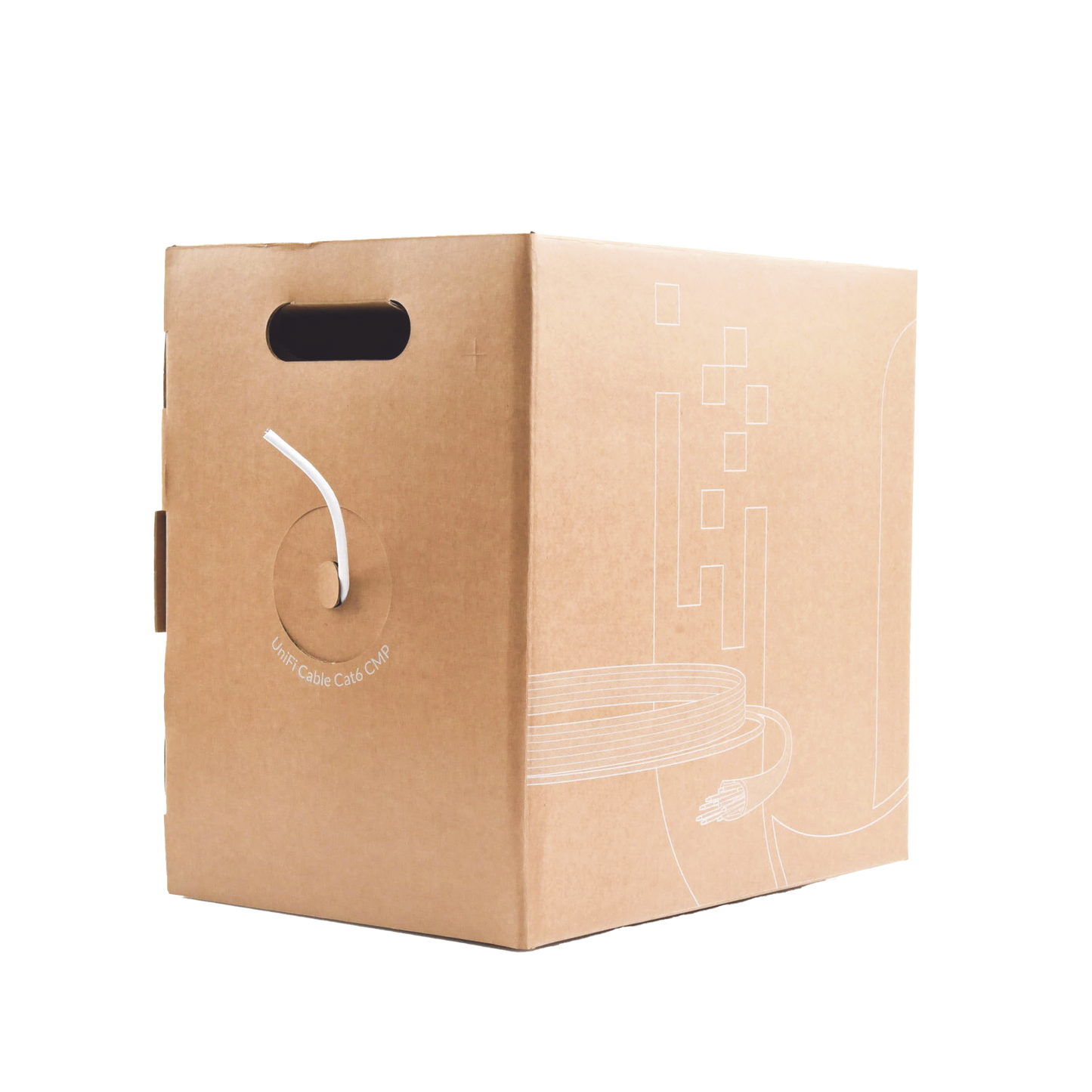 U-CABLE-C6-CMP|Bobina de cable UTP Plenum (CMP) UniFi, Cat6, Color blanco, 23 AWG, 305m para interior