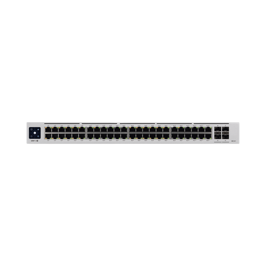 USW-PRO-48-POE|UniFi Switch USW-Pro-48-POE Gen2, Capa 3 de 48 puertos PoE 802.3at/bt + 4 puertos 1/10G SFP+, 600W, pantalla informativa
