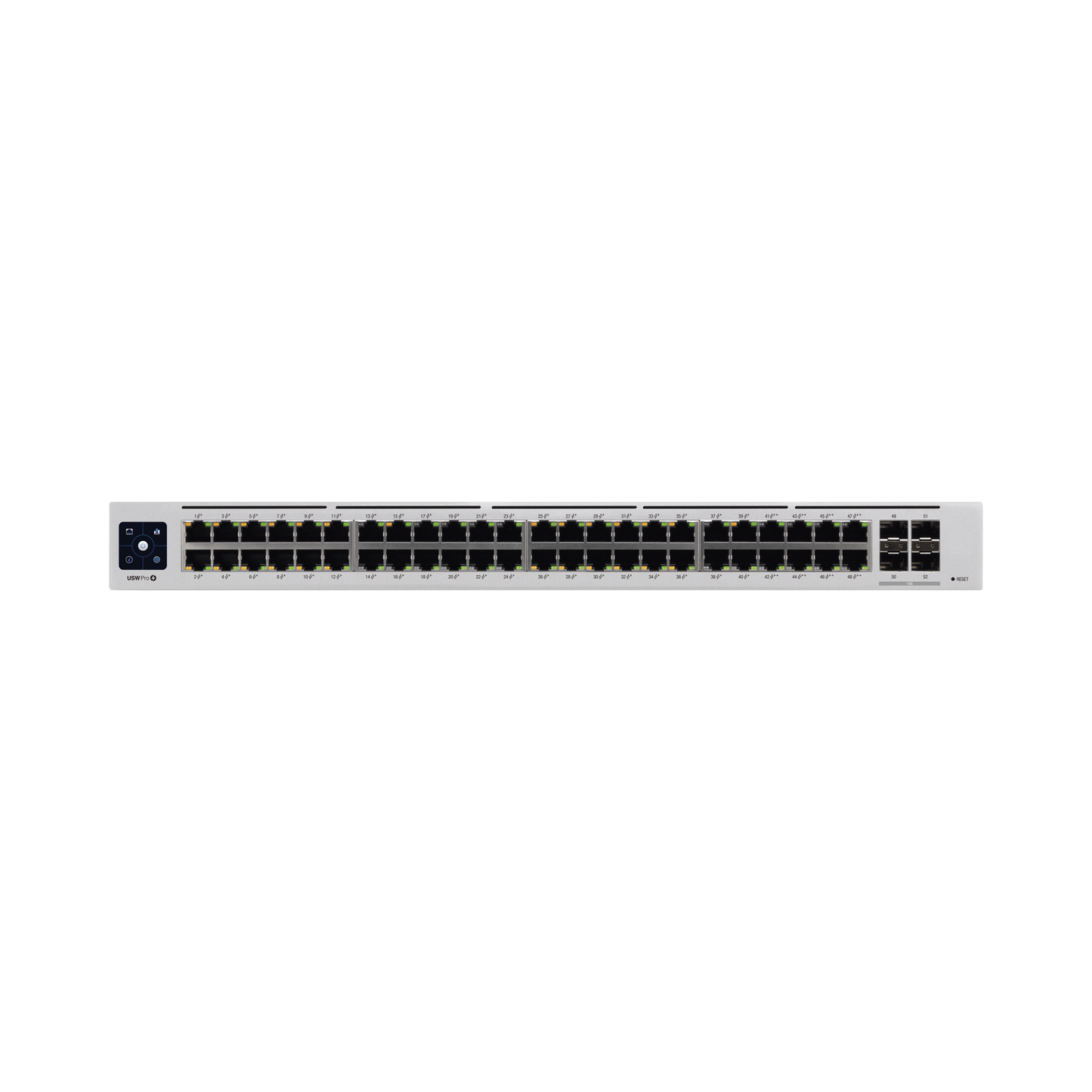 USW-PRO-48-POE|UniFi Switch USW-Pro-48-POE Gen2, Capa 3 de 48 puertos PoE 802.3at/bt + 4 puertos 1/10G SFP+, 600W, pantalla informativa