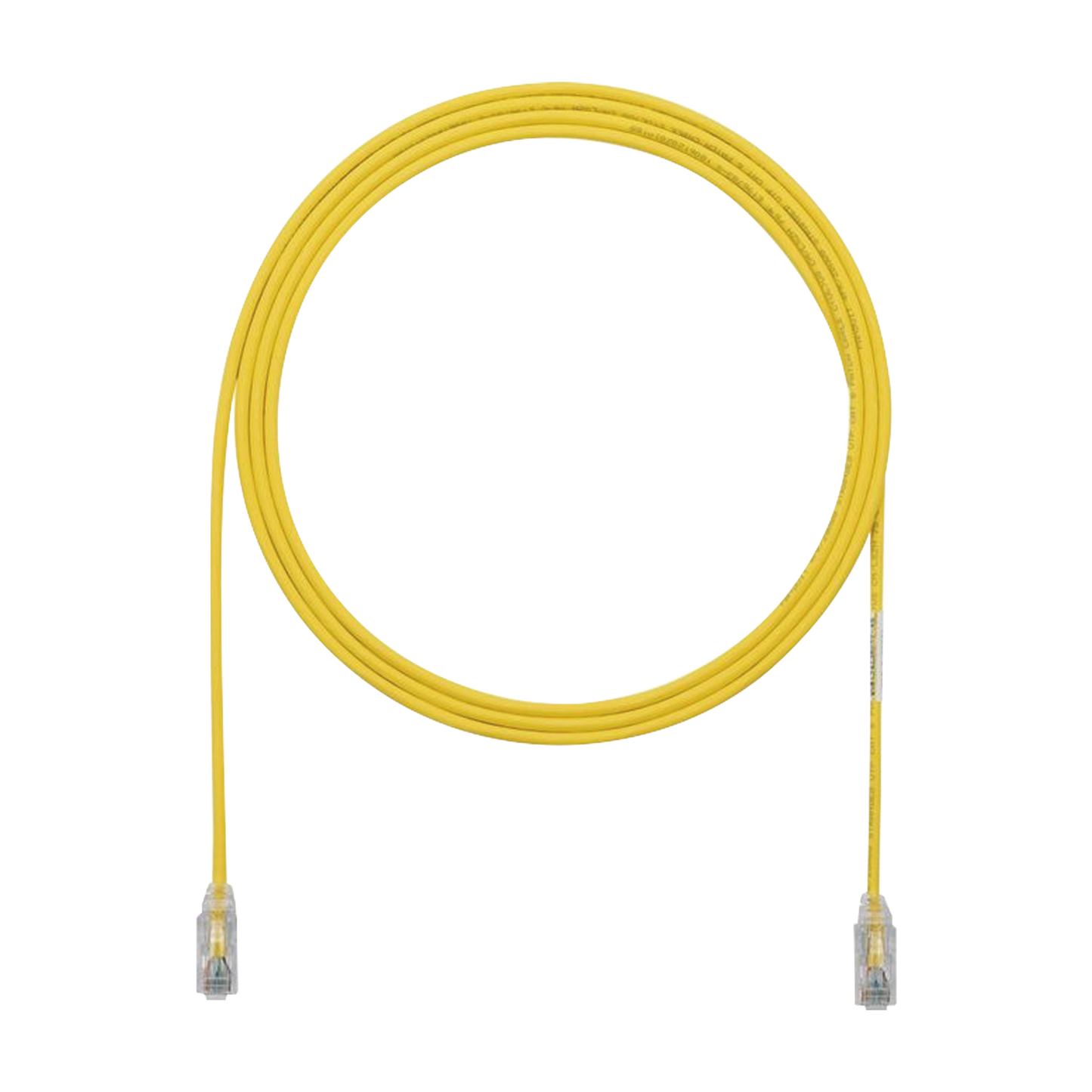 UTP28SP10YL|Cable de Parcheo TX6, UTP Cat6, Di?ímetro Reducido (28AWG), Color Amarillo, 10ft