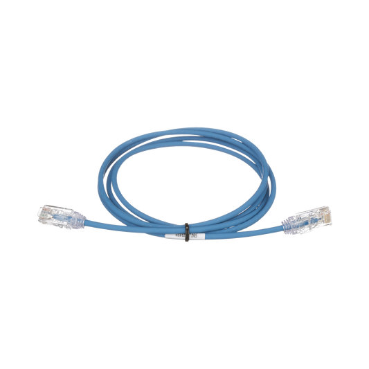 UTP28SP3BU|Cable de Parcheo TX6, UTP Cat6, Di?ímetro Reducido (28AWG), Color Azul, 3ft