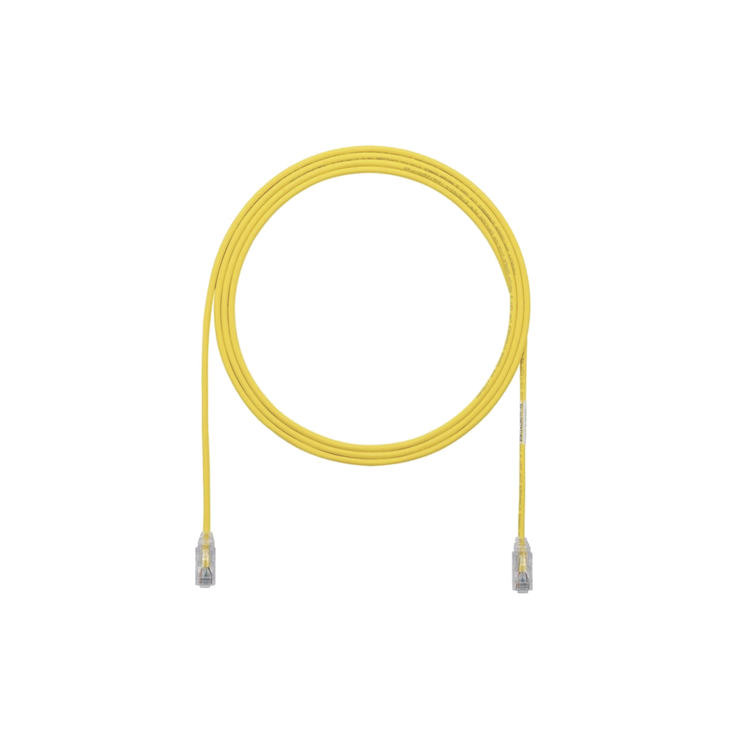 UTP28SP3YL|Cable de Parcheo TX6, UTP Cat6, Di?ímetro Reducido (28AWG), Color Amarillo, 3ft