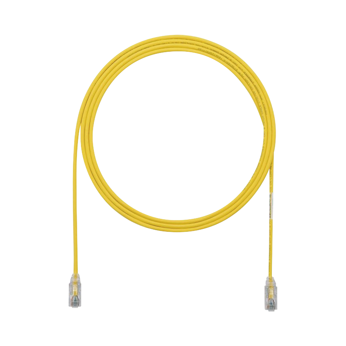 UTP28SP5YL|Cable de Parcheo TX6, UTP Cat6, Di?ímetro Reducido (28AWG), Color Amarillo, 5ft
