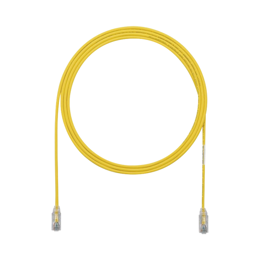 UTP28SP5YL|Cable de Parcheo TX6, UTP Cat6, Di?ímetro Reducido (28AWG), Color Amarillo, 5ft