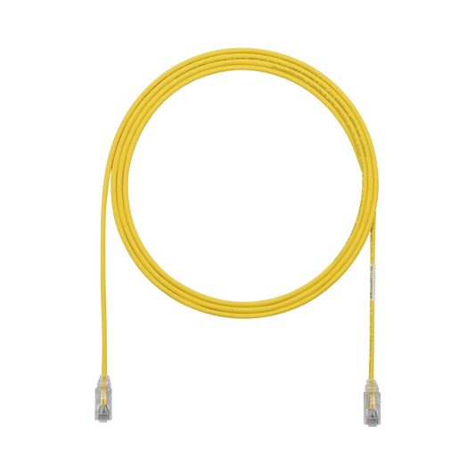 UTP28SP7YL|Cable de Parcheo TX6, UTP Cat6, Di?ímetro Reducido (28AWG), Color Amarillo, 7ft