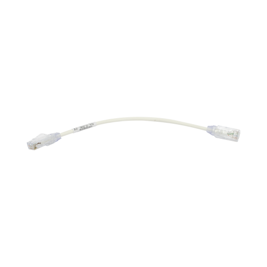 UTP28SP8IN|Cable de Parcheo TX6, UTP Cat6, Di?ímetro Reducido (28AWG), Color Blanco, 8in (20.2cm)