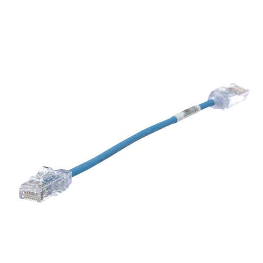 UTP28SP8INBU|Cable de Parcheo TX6, UTP Cat6, Di?ímetro Reducido (28AWG), Color Azul, 8in (20.2cm)