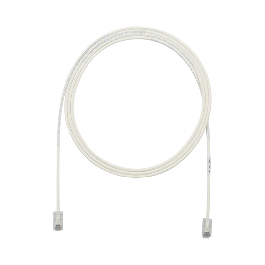 UTP28X10|Cable de Parcheo UTP Cat6A, CM/LSZH, Diámetro Reducido (28AWG), Color Blanco Mate, 10 ft