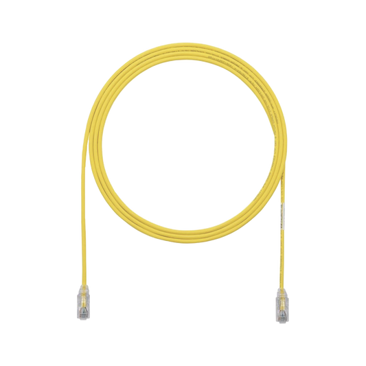 UTP28X7YL|Cable de Parcheo UTP Cat6A, CM/LSZH, Diámetro Reducido (28AWG), Color Amarillo, 7ft