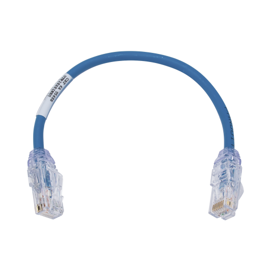 UTP28X8INBU|Cable de Parcheo UTP, Cat6A, Di?ímetro Reducido (28 AWG), CM/LSZH, Color Azul, 8in (20.3cm)