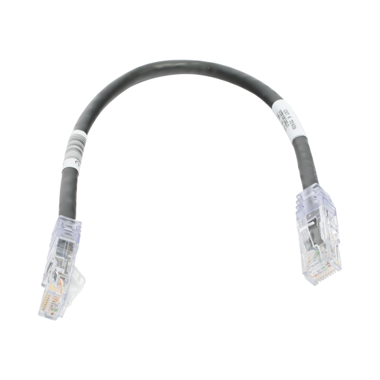 UTPSP1BLY|Cable de Parcheo TX6, UTP Cat6, 24 AWG, CM, Color Negro, 1ft