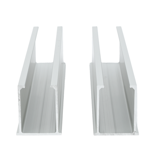 VEKTORMINI|Juego de 2 Mini Rieles De Aluminio para Montaje de M??dulos Solares en Techo (Instalaci??n plana 0??). Incluye 4 Tornillos Perforantes.