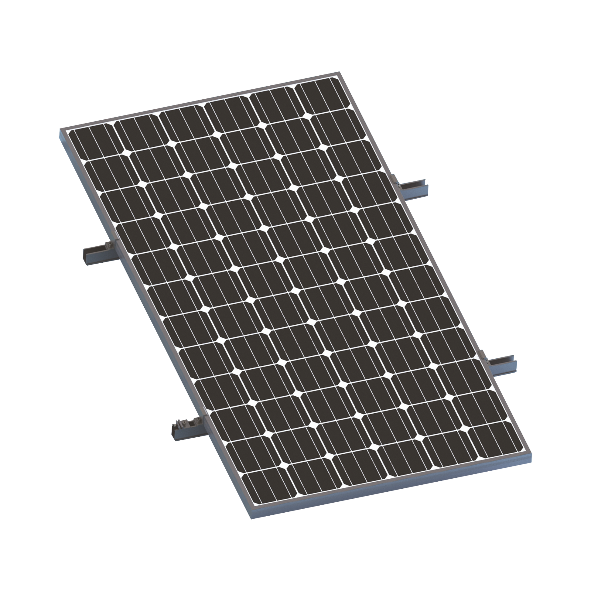 VEKTORMINIKIT1X1|Kit De Minirieles Para Panel Solar Arreglo 1X1 Para Instalaci??n Plano En L?ímina