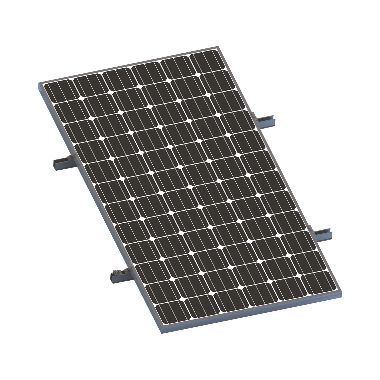 VEKTORMINIKIT1X1|Kit De Minirieles Para Panel Solar Arreglo 1X1 Para Instalación Plano En Lámina
