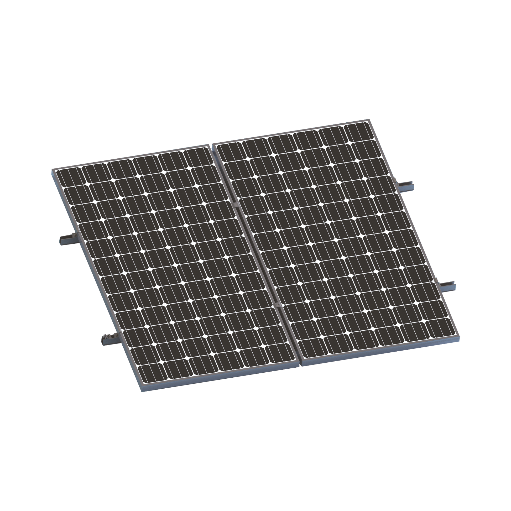 VEKTORMINIKIT1X2|Kit De Minirieles Para Panel Solar Arreglo 1X2 Para Instalaci??n Plano En L?ímina